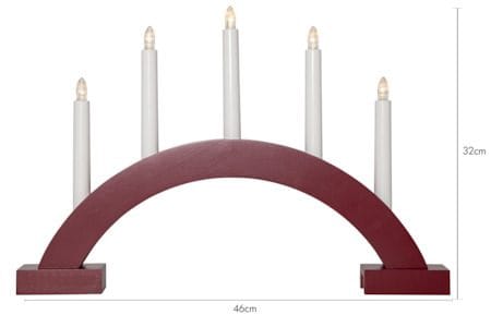 Abbe Ljusstake 46 cm - röd - Inredning - Dekoration & inredningsdetaljer - Julpynt & juldekoration
