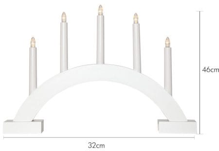 Abbe Ljusstake 46 cm - vit - Inredning - Dekoration & inredningsdetaljer - Julpynt & juldekoration