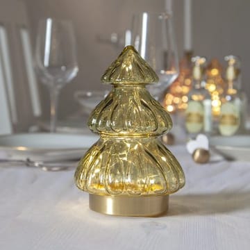 Abete Glasdekoration belysning 12 cm - transparent grön med guldfärgad bas - Inredning - Dekoration & inredningsdetaljer - Julpynt & juldekoration