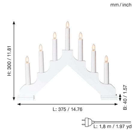 Ada Ljusstake 37.5 cm - vit - Inredning - Dekoration & inredningsdetaljer - Julpynt & juldekoration