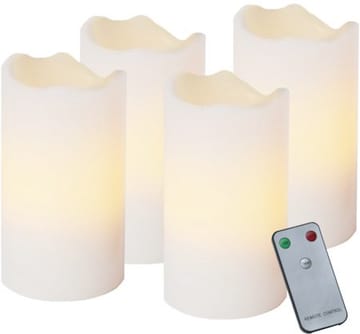 Advent LED Blockljus 4-pack 5 cm - vit - Inredning - Dekoration & inredningsdetaljer - Julpynt & juldekoration