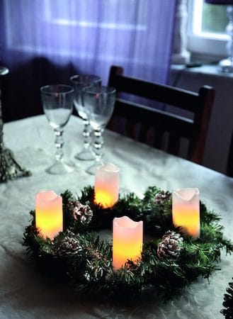 Advent LED Blockljus 4-pack 5 cm - vit - Inredning - Dekoration & inredningsdetaljer - Julpynt & juldekoration