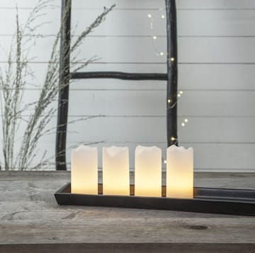 Advent LED Blockljus 4-pack 5 cm - vit - Inredning - Dekoration & inredningsdetaljer - Julpynt & juldekoration
