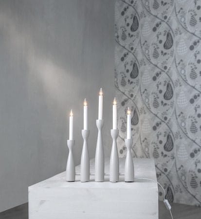 Adventsljusstake Midja 2 35x47 cm 5 ljus E10 - Beige / Vit - Inredning - Dekoration & inredningsdetaljer - Julpynt & juldekoration