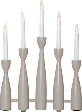 Adventsljusstake Midja 2 35x47 cm 5 ljus E10 - Beige / Vit - Inredning - Dekoration & inredningsdetaljer - Julpynt & juldekoration
