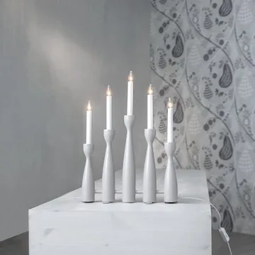 Adventsljusstake Midja 2 35x47 cm 5 ljus E10 - Beige / Vit - Inredning - Dekoration & inredningsdetaljer - Julpynt & juldekoration