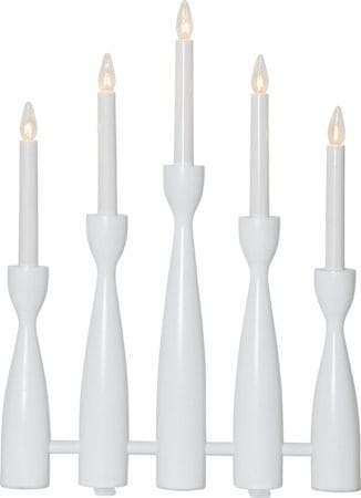 Adventsljusstake Midja 2 35x47 cm 5 ljus E10 - Vit - Inredning - Dekoration & inredningsdetaljer - Julpynt & juldekoration