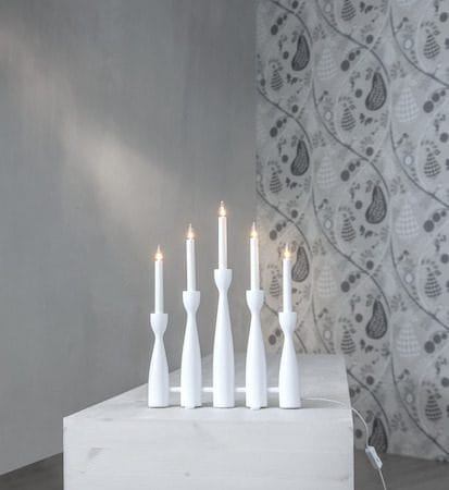 Adventsljusstake Midja 2 35x47 cm 5 ljus E10 - Vit - Inredning - Dekoration & inredningsdetaljer - Julpynt & juldekoration