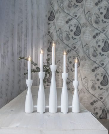 Adventsljusstake Midja 2 35x47 cm 5 ljus E10 - Vit - Inredning - Dekoration & inredningsdetaljer - Julpynt & juldekoration