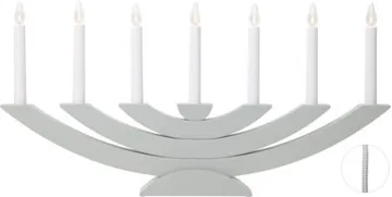Adventsljusstake Navida 60x30 cm Trä 7 ljus E10 - Grå - Inredning - Dekoration & inredningsdetaljer - Julpynt & juldekoration