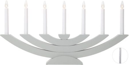 Adventsljusstake Navida 60x30 cm Trä 7 ljus E10 - Grå - Inredning - Dekoration & inredningsdetaljer - Julpynt & juldekoration