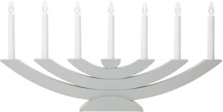 Adventsljusstake Navida 60x30 cm Trä 7 ljus E10, Grå