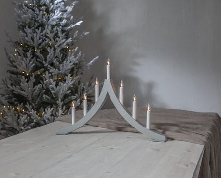 Adventsljusstake Pagod 60x40 cm Trä 7 ljus E10 - Grå - Inredning - Dekoration & inredningsdetaljer - Julpynt & juldekoration