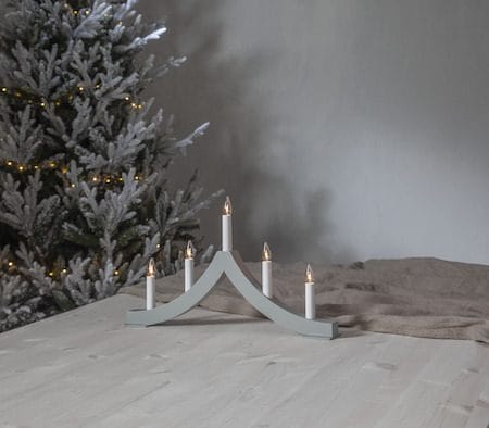 Adventsljusstake Pagod 45x27 cm Trä 5 ljus E10 - Grå - Inredning - Dekoration & inredningsdetaljer - Julpynt & juldekoration