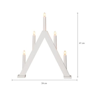 Albo Adventsljusstake 34 cm - Elljusstake i Trä för Fönster - Vit - Inredning - Dekoration & inredningsdetaljer - Julpynt & juldekoration