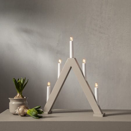 Albo Ljusstake 34 cm - beige - Inredning - Dekoration & inredningsdetaljer - Julpynt & juldekoration