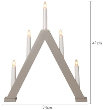 Albo Ljusstake 34 cm - beige - Inredning - Dekoration & inredningsdetaljer - Julpynt & juldekoration