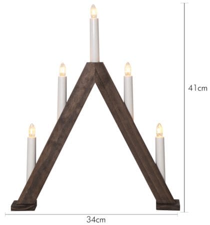 Albo Ljusstake 34 cm - valnötsbrun - Inredning - Dekoration & inredningsdetaljer - Julpynt & juldekoration
