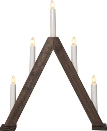 Albo Ljusstake 34 cm, valnötsbrun