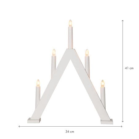 Albo Ljusstake 34 cm - vit - Inredning - Dekoration & inredningsdetaljer - Julpynt & juldekoration