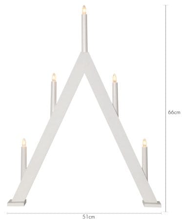 Albo Ljusstake 51 cm - vit - Inredning - Dekoration & inredningsdetaljer - Julpynt & juldekoration