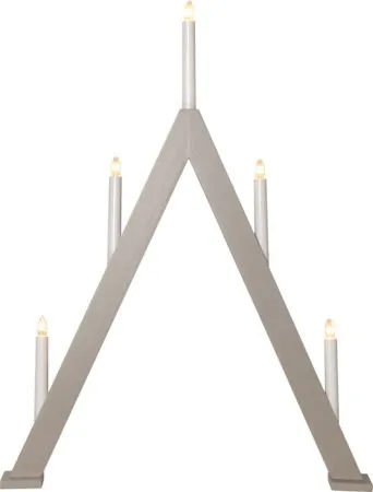 Albo Stor Adventsljusstake 51 cm - Elljusstake i Trä för Fönster, Sandbeige