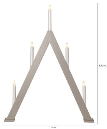 Albo Stor Adventsljusstake 51 cm - Elljusstake i Trä för Fönster - Sandbeige - Inredning - Dekoration & inredningsdetaljer - Julpynt & juldekoration
