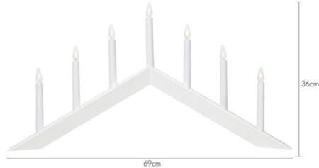Arrow Stor Adventsljusstake 69 cm - Elljusstake i Trä för Fönster - Vit - Inredning - Dekoration & inredningsdetaljer - Julpynt & juldekoration
