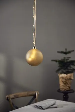 Bliss Glaskula 15 cm, matt guld