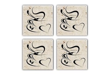 Glasunderl ägg 4-pack - Flerfärgad - Inredning - Dekoration & inredningsdetaljer - Bordsdekoration - Glasunderlägg