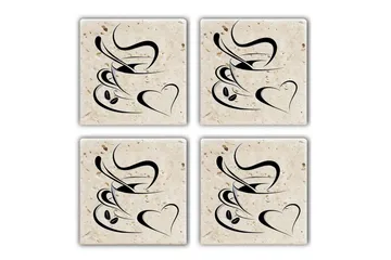 Glasunderlägg 4-pack - Flerfärgad - Inredning - Dekoration & inredningsdetaljer - Bordsdekoration - Glasunderlägg