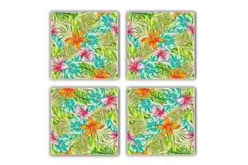 Glasunderlägg 4-pack - Flerfärgad - Inredning - Dekoration & inredningsdetaljer - Bordsdekoration - Glasunderlägg