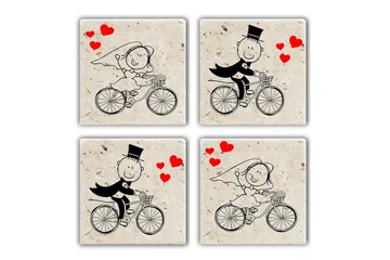 Glasunderl ägg 4-pack - Flerfärgad - Inredning - Dekoration & inredningsdetaljer - Bordsdekoration - Glasunderlägg