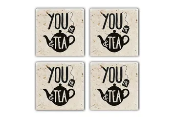 Glasunderlägg 4-pack - Flerfärgad - Inredning - Dekoration & inredningsdetaljer - Bordsdekoration - Glasunderlägg