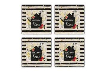 Glasunderlägg 4-pack - Flerfärgad - Inredning - Dekoration & inredningsdetaljer - Bordsdekoration - Glasunderlägg