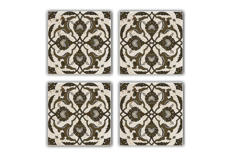 Glasunderlägg 4-pack - Brun/Beige - Inredning - Dekoration & inredningsdetaljer - Bordsdekoration - Glasunderlägg