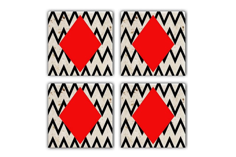 Glasunderlägg 4-pack - Flerfärgad - Inredning - Dekoration & inredningsdetaljer - Bordsdekoration - Glasunderlägg