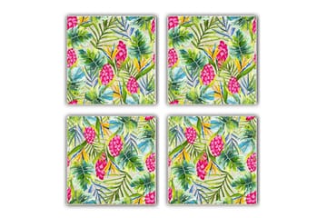 Glasunderlägg 4-pack - Flerfärgad - Inredning - Dekoration & inredningsdetaljer - Bordsdekoration - Glasunderlägg