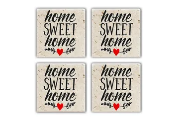 Glasunderl ägg 4-pack - Flerfärgad - Inredning - Dekoration & inredningsdetaljer - Bordsdekoration - Glasunderlägg