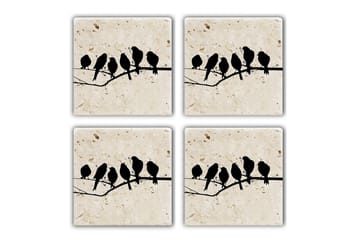 Glasunderlägg 4-pack - Flerfärgad - Inredning - Dekoration & inredningsdetaljer - Bordsdekoration - Glasunderlägg