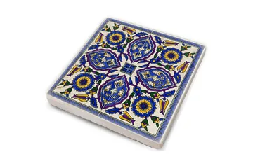 Glasunderlägg 4-pack - Blå/Gul - Inredning - Dekoration & inredningsdetaljer - Bordsdekoration - Glasunderlägg