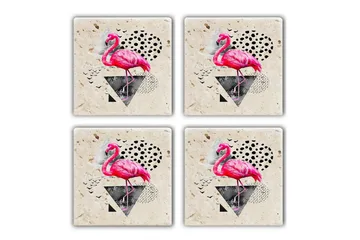 Glasunderlägg 4-pack - Flerfärgad - Inredning - Dekoration & inredningsdetaljer - Bordsdekoration - Glasunderlägg