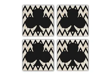 Glasunderlägg 4-pack - Flerfärgad - Inredning - Dekoration & inredningsdetaljer - Bordsdekoration - Glasunderlägg