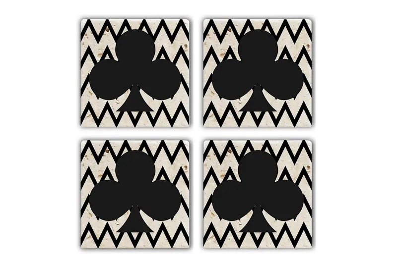 Glasunderlägg 4-pack, Flerfärgad