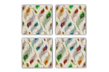 Glasunderlägg 4-pack - Flerfärgad - Inredning - Dekoration & inredningsdetaljer - Bordsdekoration - Glasunderlägg