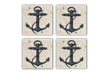 Glasunderl ägg 4-pack - Flerfärgad - Inredning - Dekoration & inredningsdetaljer - Bordsdekoration - Glasunderlägg