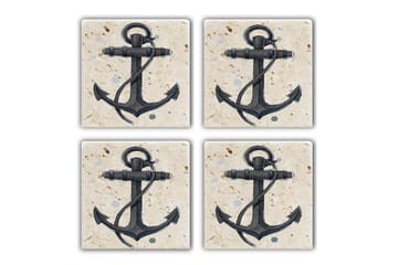 Glasunderlägg 4-pack - Flerfärgad - Inredning - Dekoration & inredningsdetaljer - Bordsdekoration - Glasunderlägg