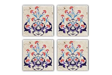 Glasunderlägg 4-pack - Flerfärgad - Inredning - Dekoration & inredningsdetaljer - Bordsdekoration - Glasunderlägg