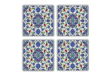 Glasunderlägg 4-pack - Flerfärgad - Inredning - Dekoration & inredningsdetaljer - Bordsdekoration - Glasunderlägg