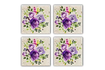 Glasunderlägg 4-pack - Flerfärgad - Inredning - Dekoration & inredningsdetaljer - Bordsdekoration - Glasunderlägg